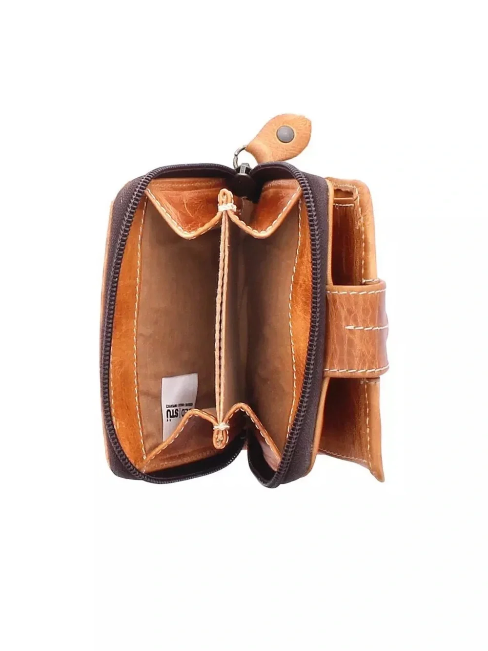 Bed Stu Tan Leather Card & Key Holder Wallet